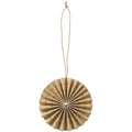 Beige gefaltete Papierrosette mit goldfarbenen Punkten von Ib Laursen