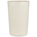 Hoher geriffelter Mynte Café-Latte-Becher von Ib Laursen in Butter Cream, 375 ml, Steinzeug