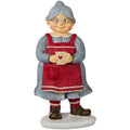 Dekofigur Frau Weihnachtsmann mit Brille und roter Schürze aus der Serie Ribe-Nisse von Ib Laursen