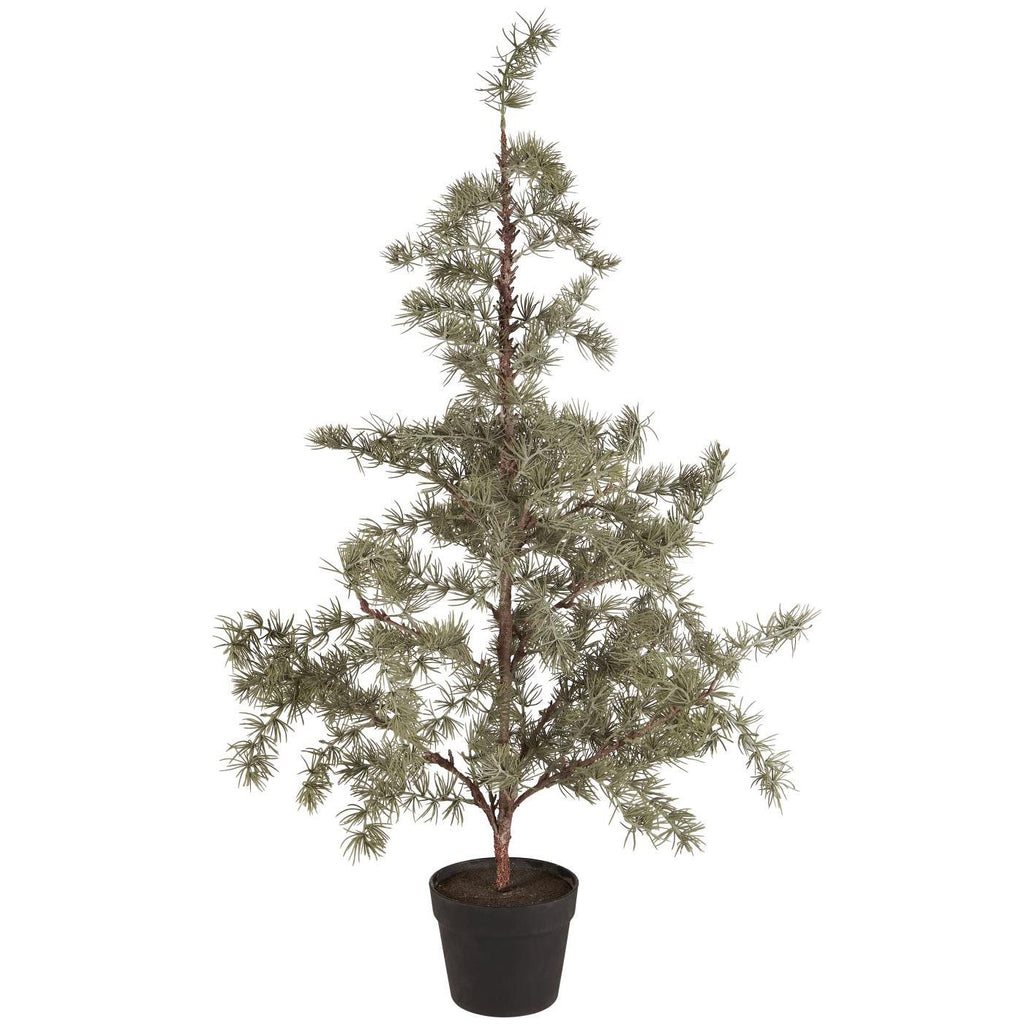 Schmaler künstlicher Zedernbaum in schwarzem Kunststofftopf von Ib Laursen