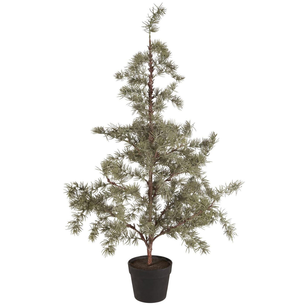 Schmaler künstlicher Zedernbaum in schwarzem Kunststofftopf von Ib Laursen