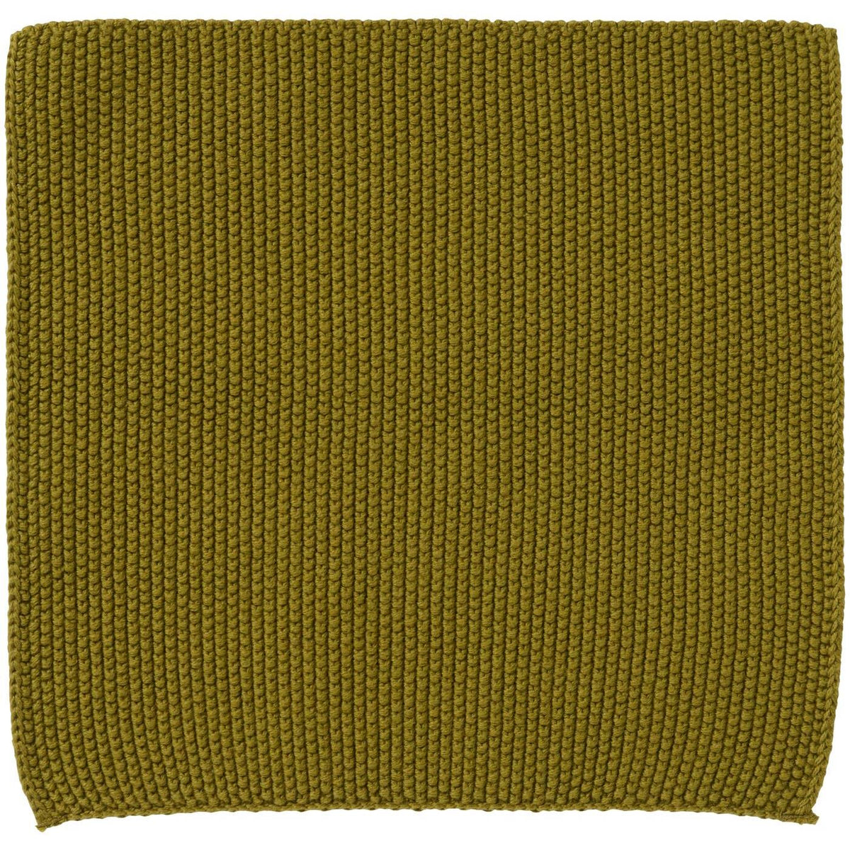 Gestrickter Spüllappen Mynte von Ib Laursen in dunklem Moosgrün
