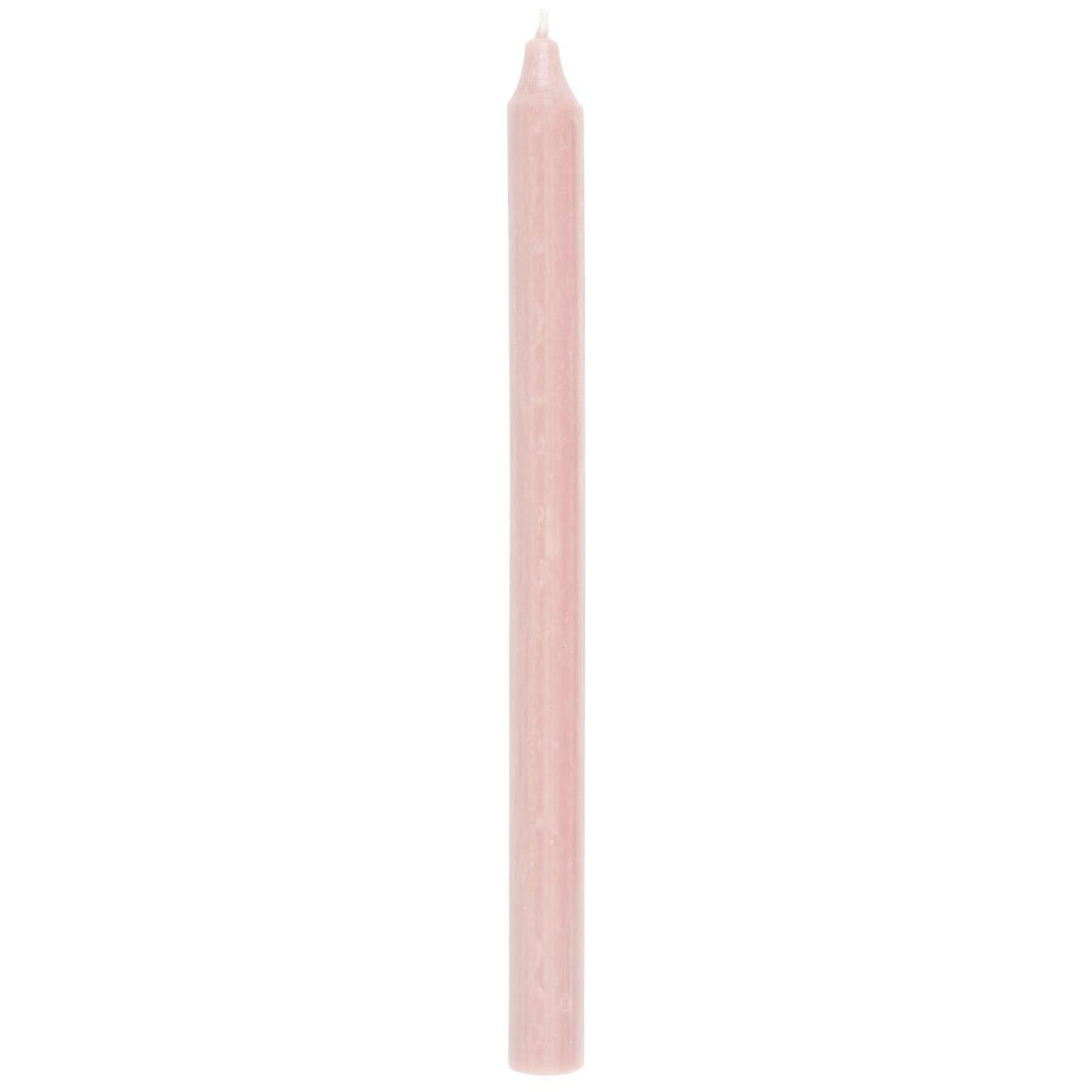 Rustikale Stabkerze von Ib Laursen in Hellrosa, 29 cm hoch, Ø 2,2 cm