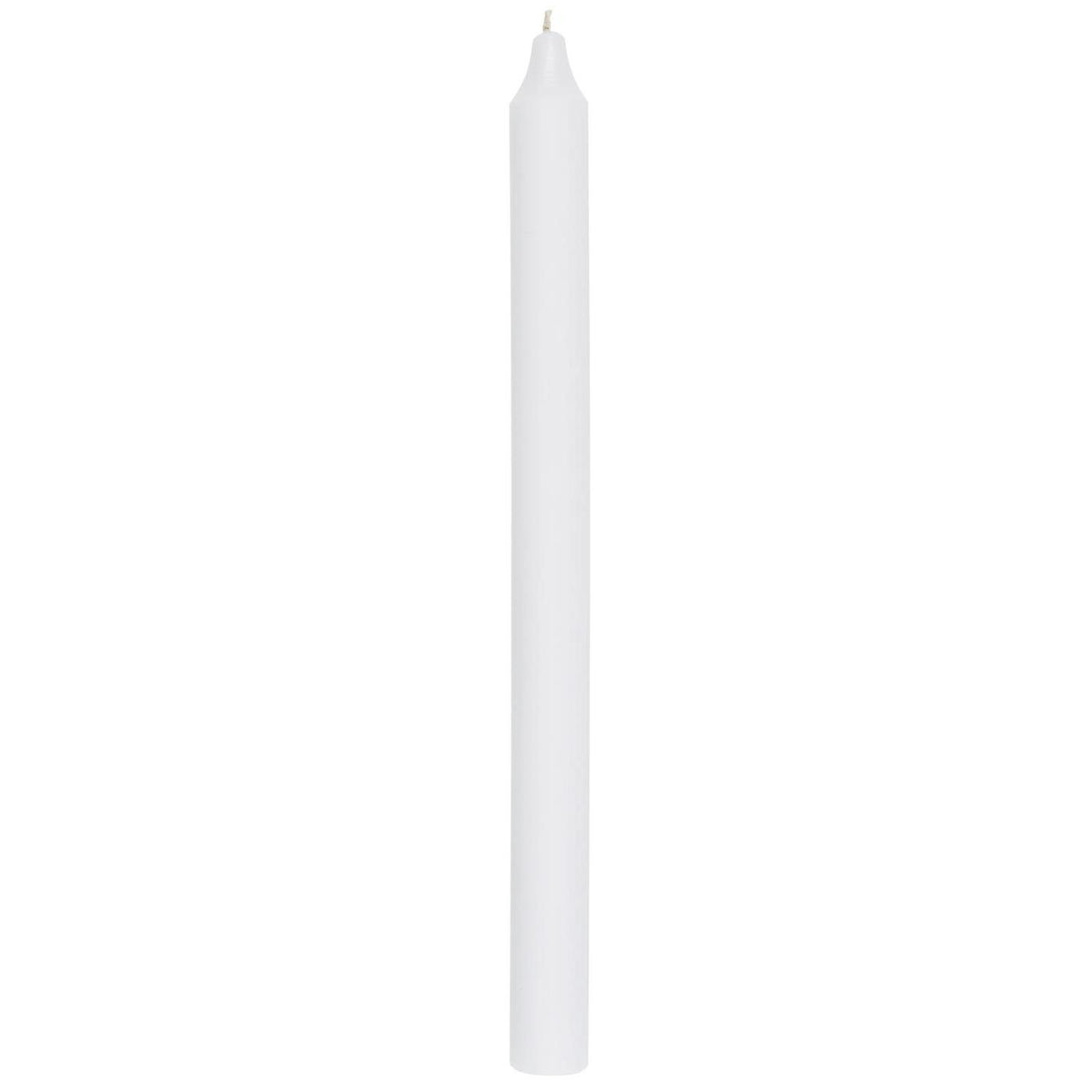 Rustikale Stabkerze von Ib Laursen in Weiß, 29 cm hoch, Ø 2,2 cm