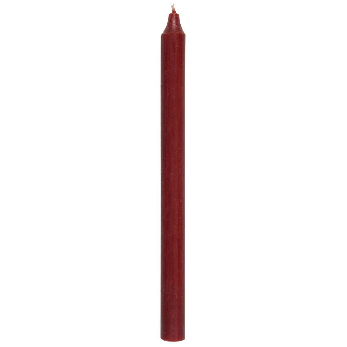 Rustikale Stabkerze von Ib Laursen in Bordeaux, 29 cm hoch, Ø 2,2 cm