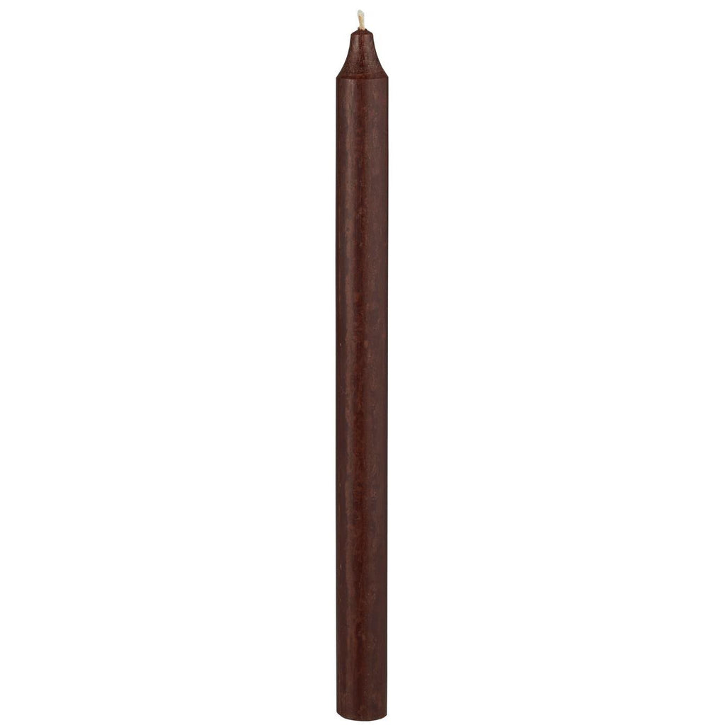 Rustikale Stabkerze von Ib Laursen in Chocolate, 29 cm hoch, Ø 2,2 cm