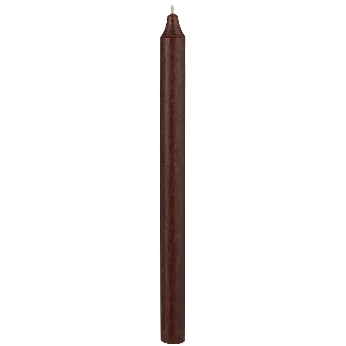 Rustikale Stabkerze von Ib Laursen in Chocolate, 29 cm hoch, Ø 2,2 cm