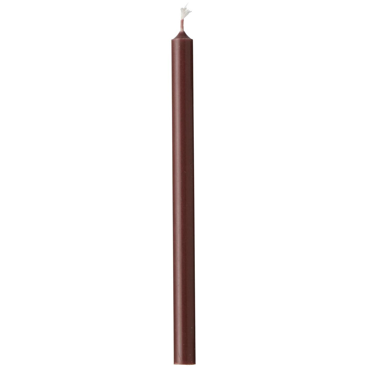 Dunkelbraune dünne Stabkerze von Ib Laursen, 20 cm hoch, Nordic Swan