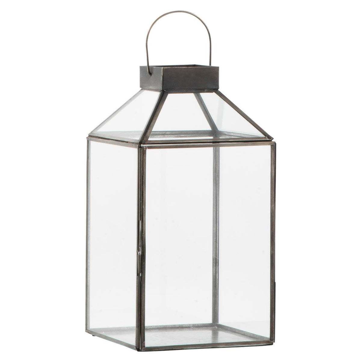Laterne Norr mit schrägem Glasdach und dunklem Metallrahmen von Ib Laursen