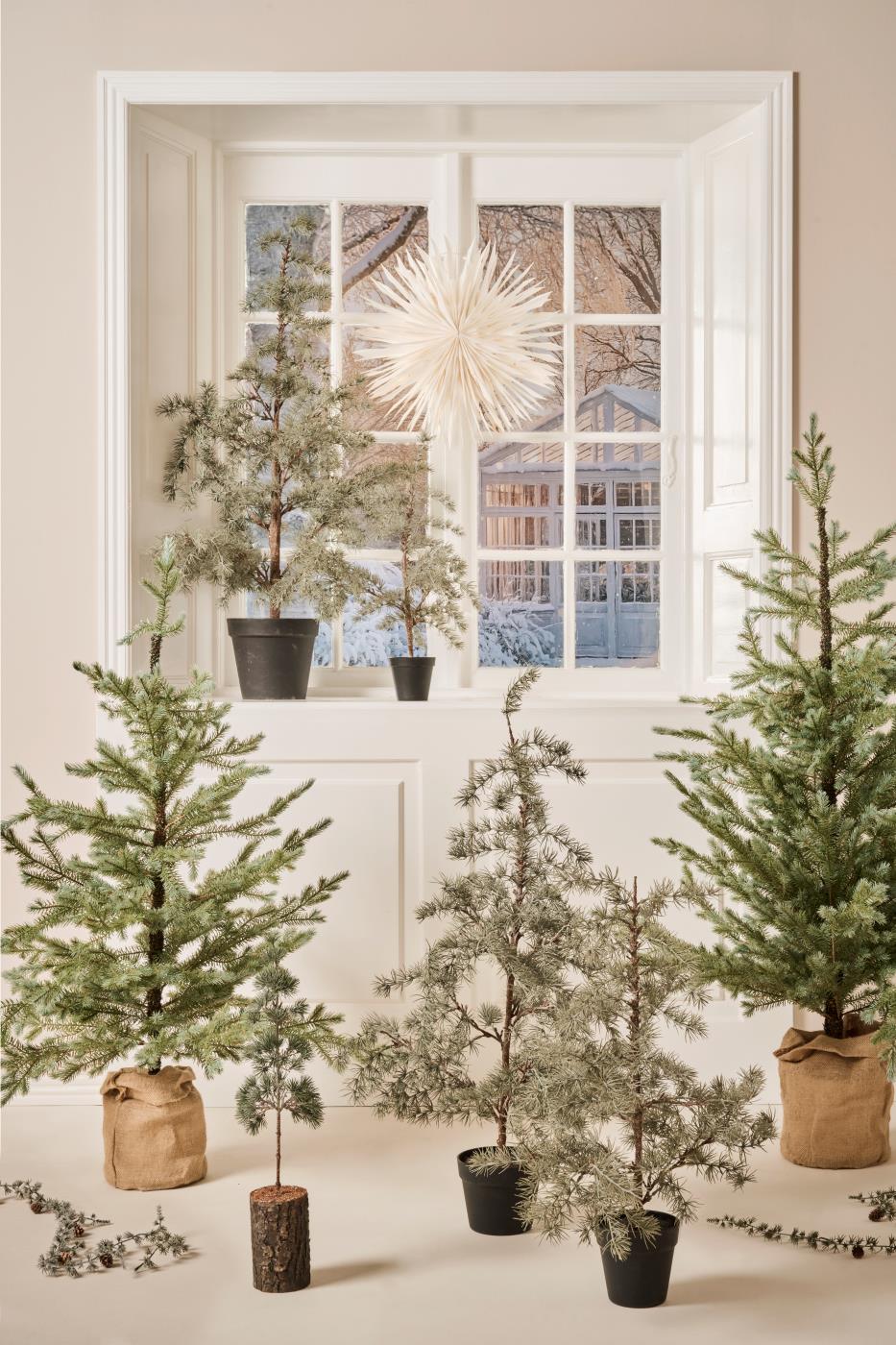 Kleiner künstlicher Weihnachtsbaum im Topf von Ib Laursen, Zeder, 105 cm